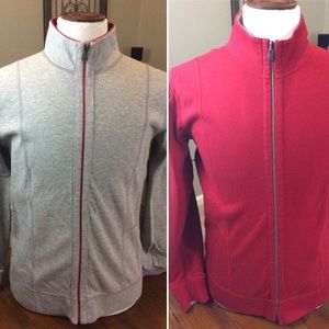 Tommy Bahamas Twill Reversible Zip Up Jacket